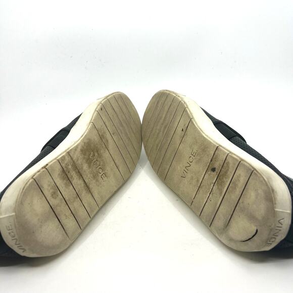 VINCE Black Perforated Leather Slip On Sneakers Women's 8 US - Picture 8 of 9